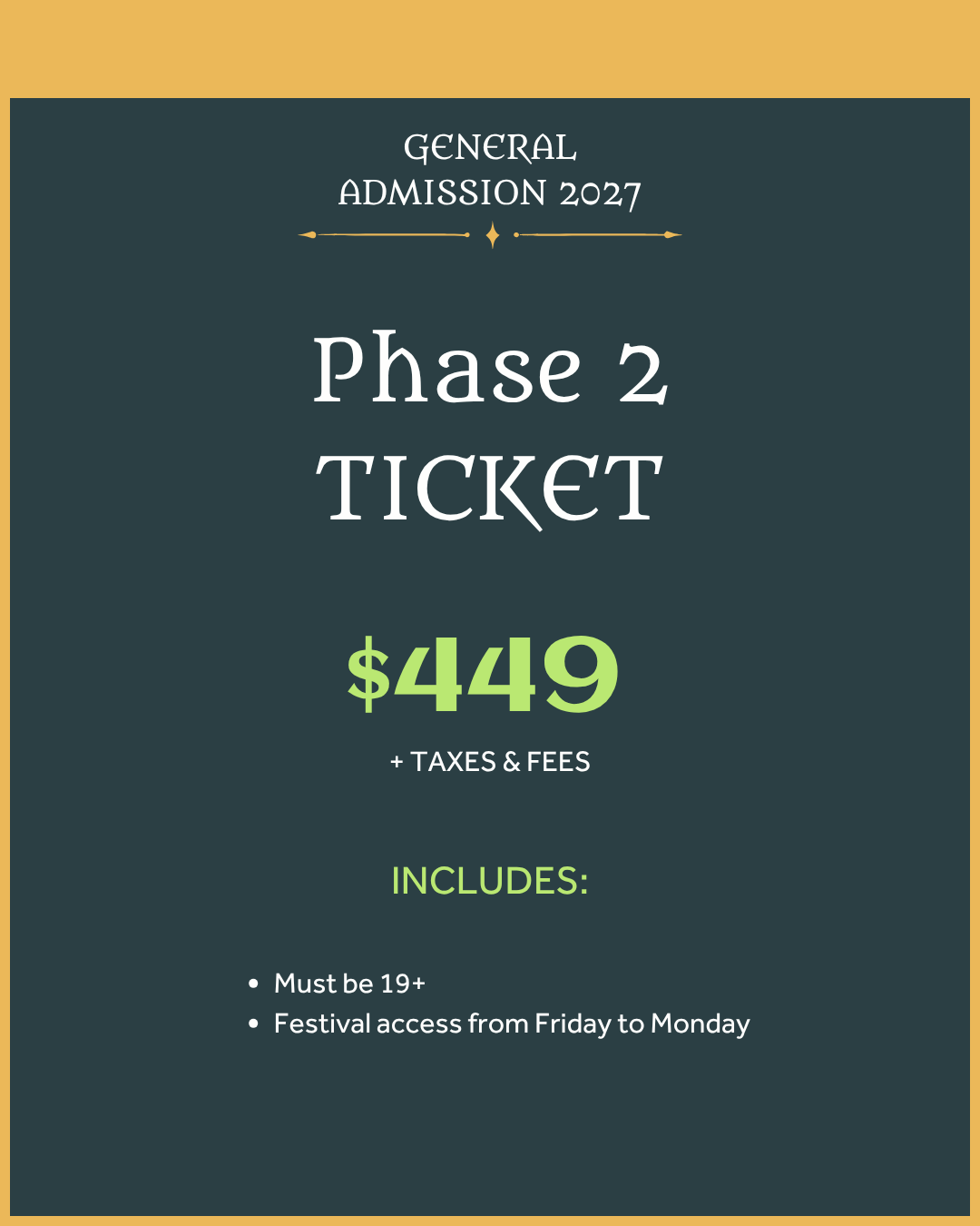 Phase 2 General Admission ticket