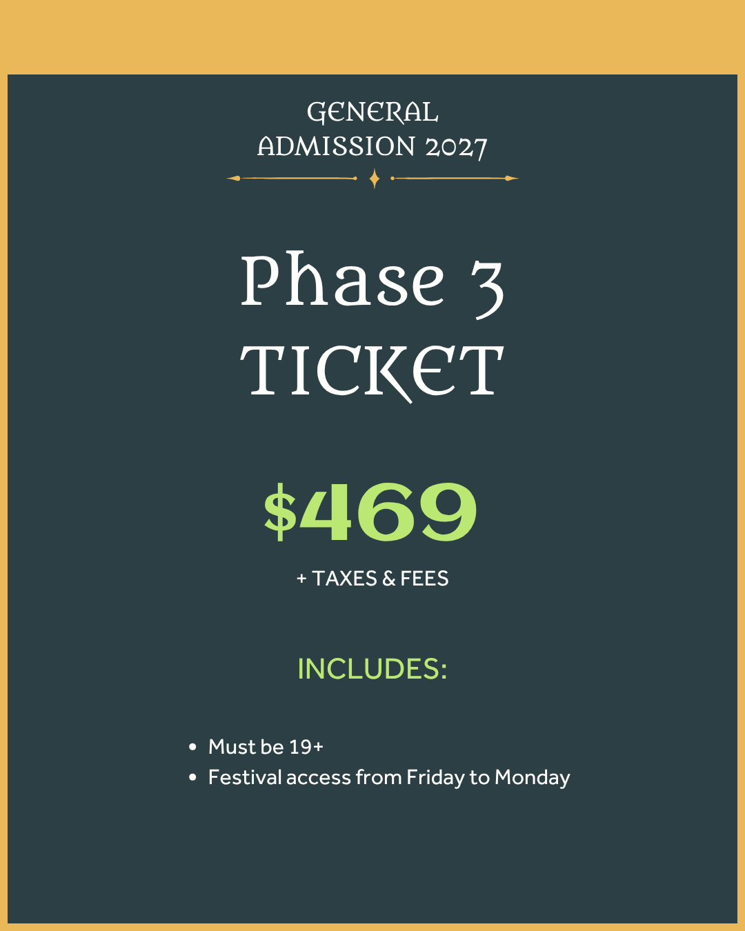 Phase 3 General Admission ticket