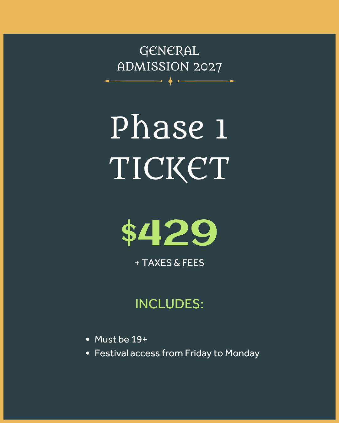 Phase 1 General Admission ticket