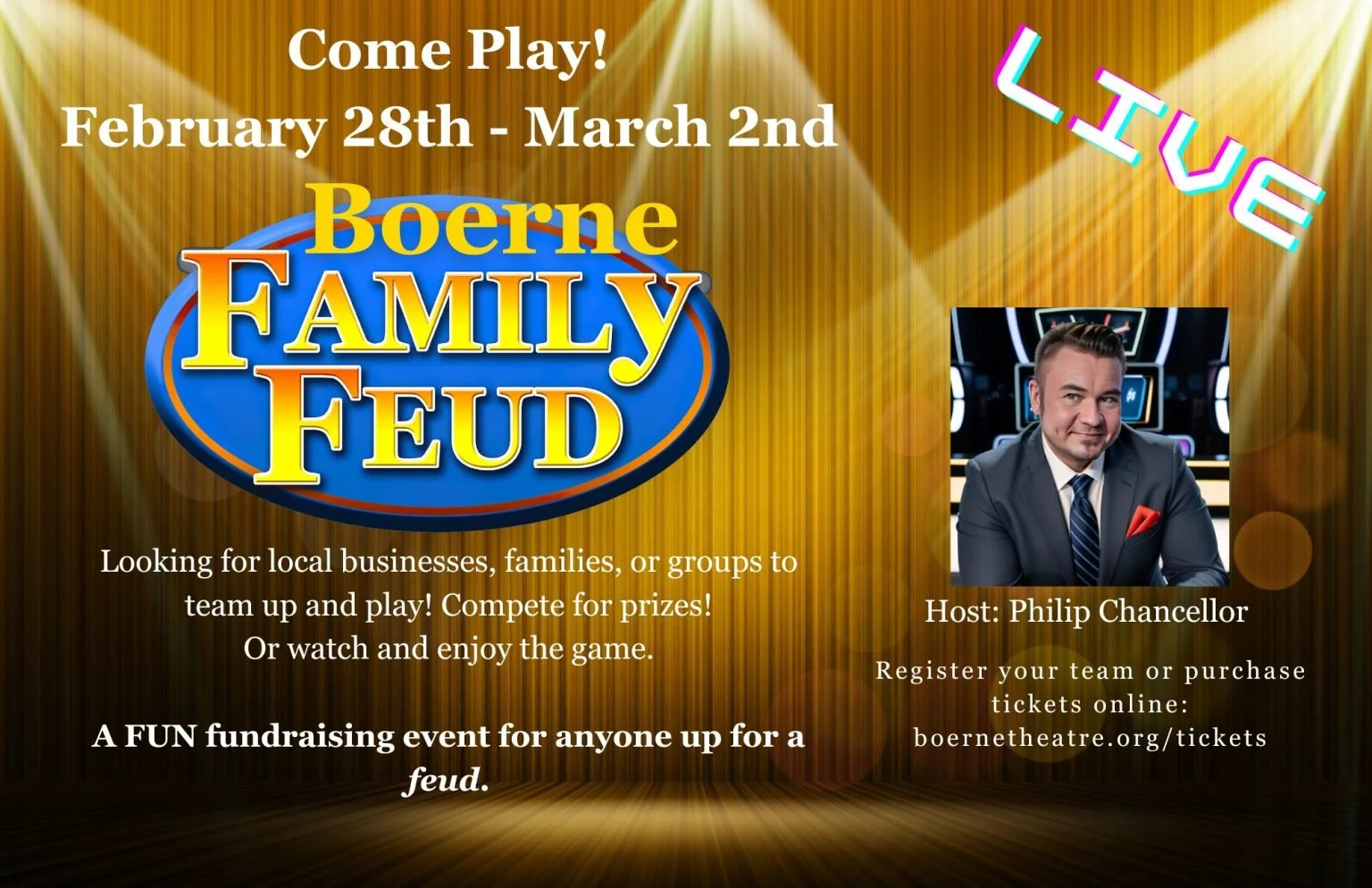 Boerne Family Feud at Boerne Community Theatre