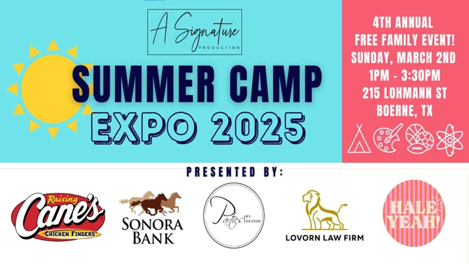 4th Annual Hill Country Summer Camp Expo at Boerne Civic Center