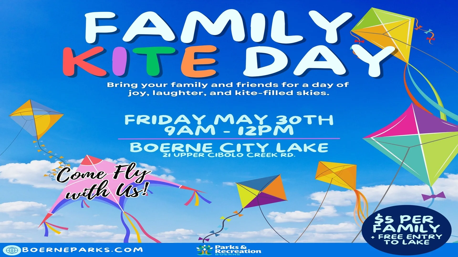 Family Kite Day at Boerne City Lake