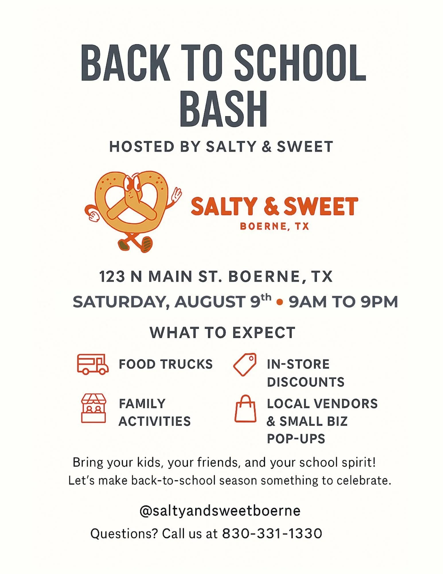 🎉 Back to School Bash at Salty &amp; Sweet! 🎉