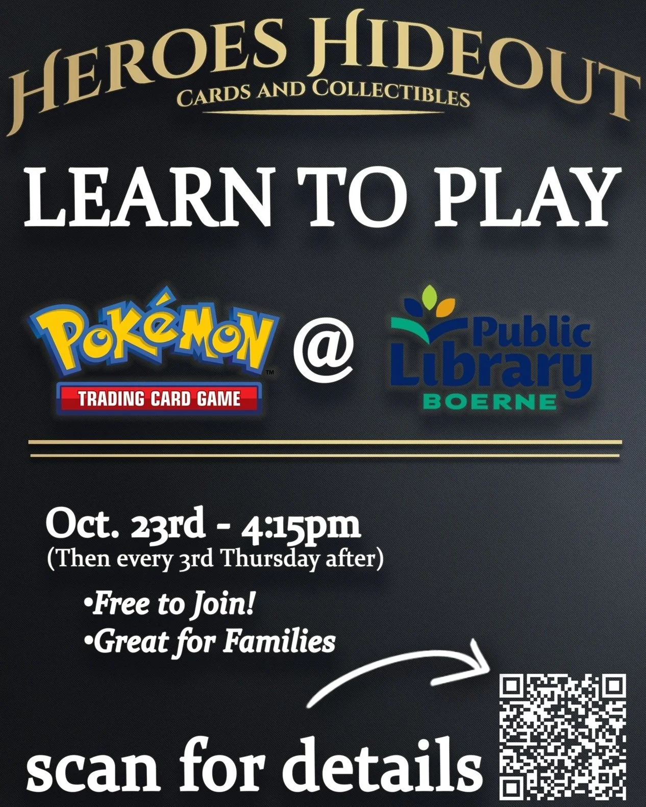 Learn to Play: Pokmon Trading Card Game at Patrick Heath Public Library Boerne Love Learn to Play: Pokmon Trading Card Game at Patrick Heath Public Library Boerne Love