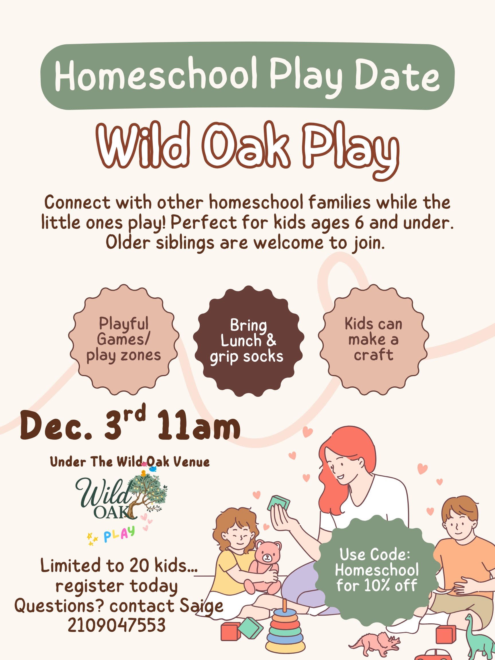 Homeschool Play Date at Wild Oak Play