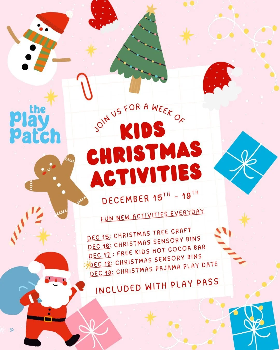 Free Kids Hot Cocoa Bar at The Play Patch