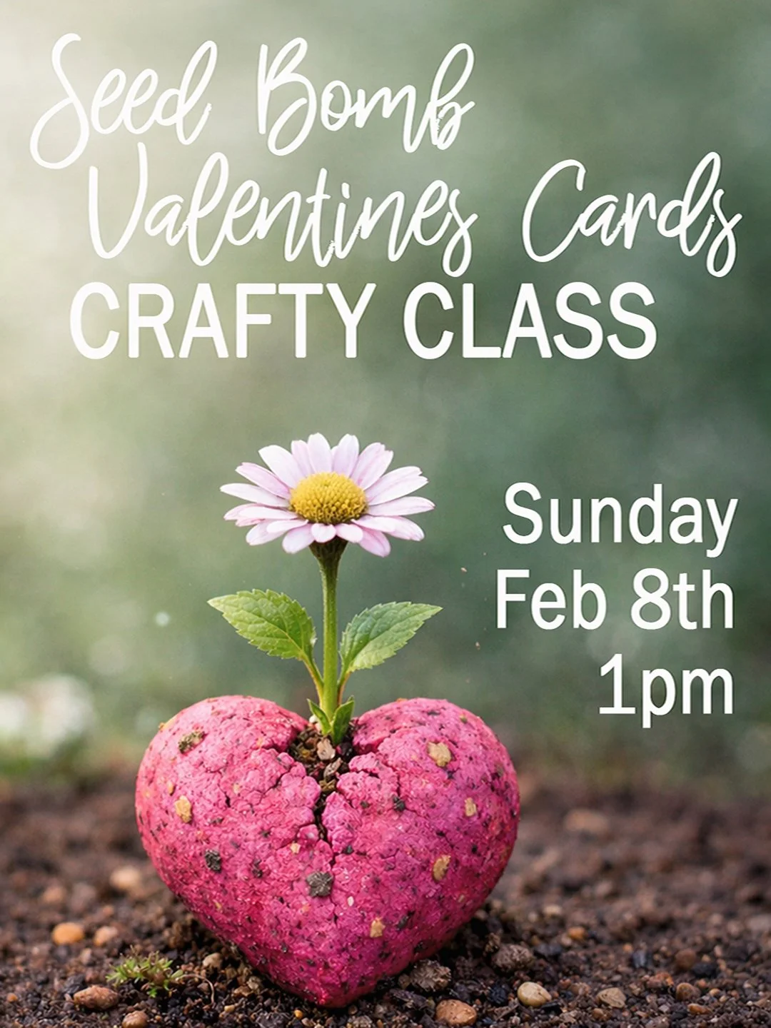 🌱💌 Seed Bomb Valentine’s Cards Crafty Class 💌🌱