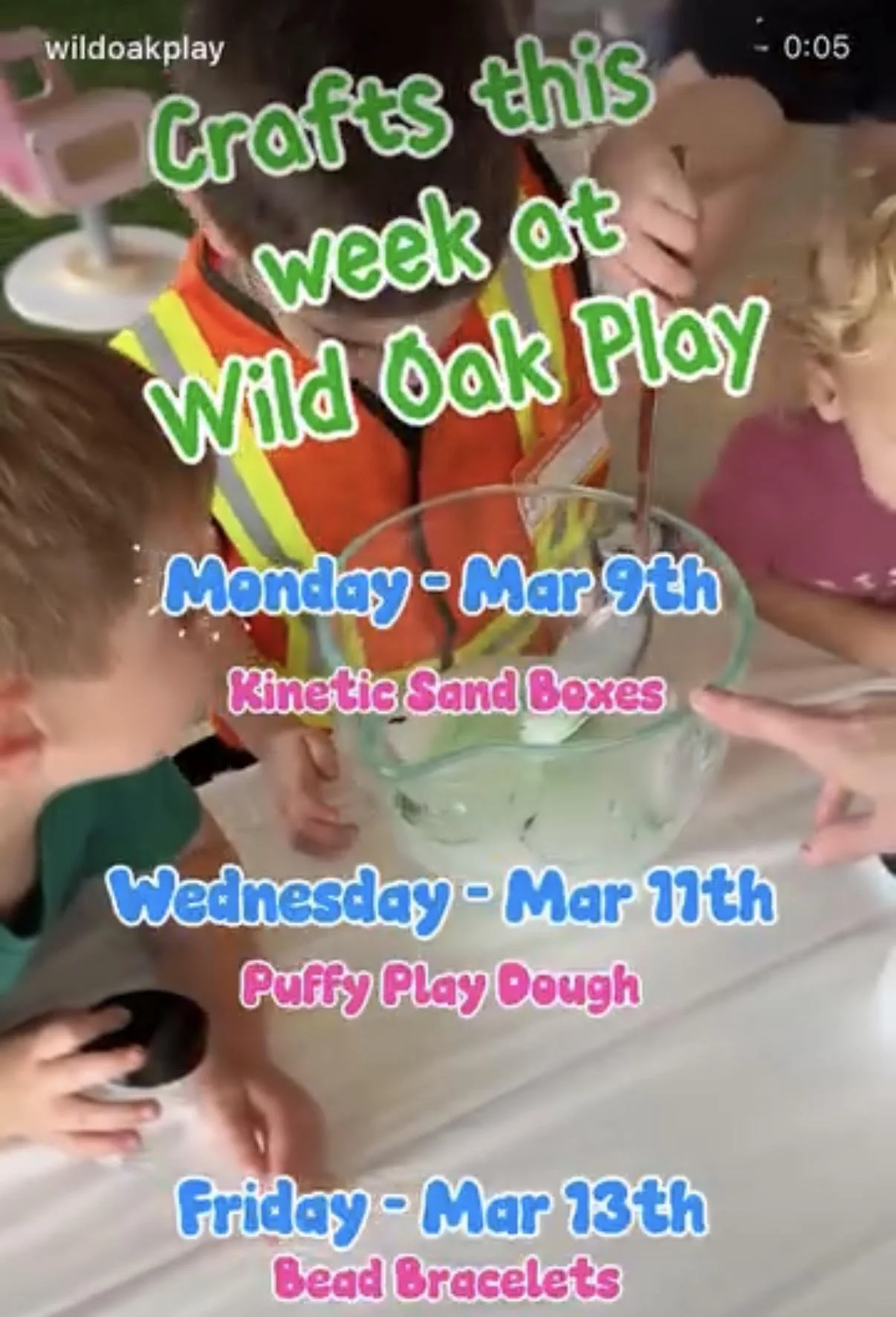 Spring Break Craft Day: Bead Bracelets at Wild Oak Play