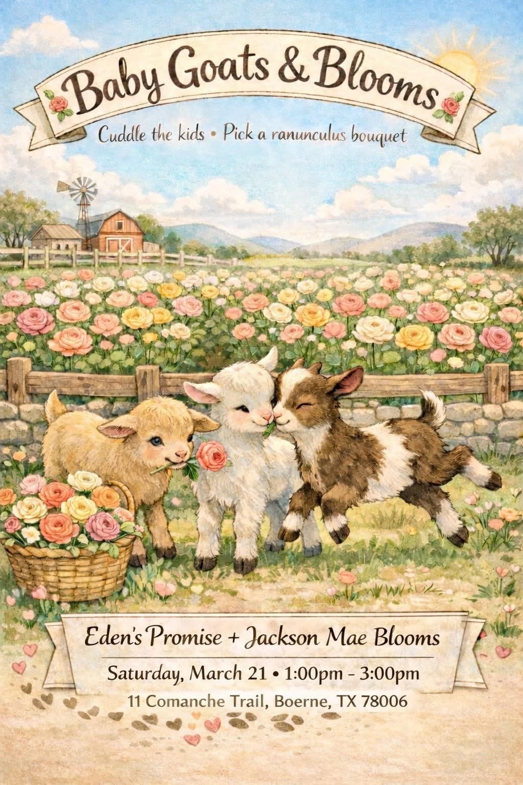 Goats and Blooms Farm Event
