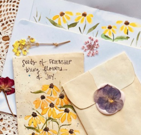 Seeds of Friendship - Watercolor Workshop at The Downtown DIY