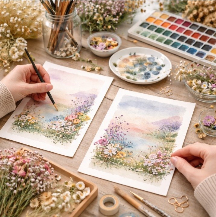 Watercolor Flowerscape Workshop