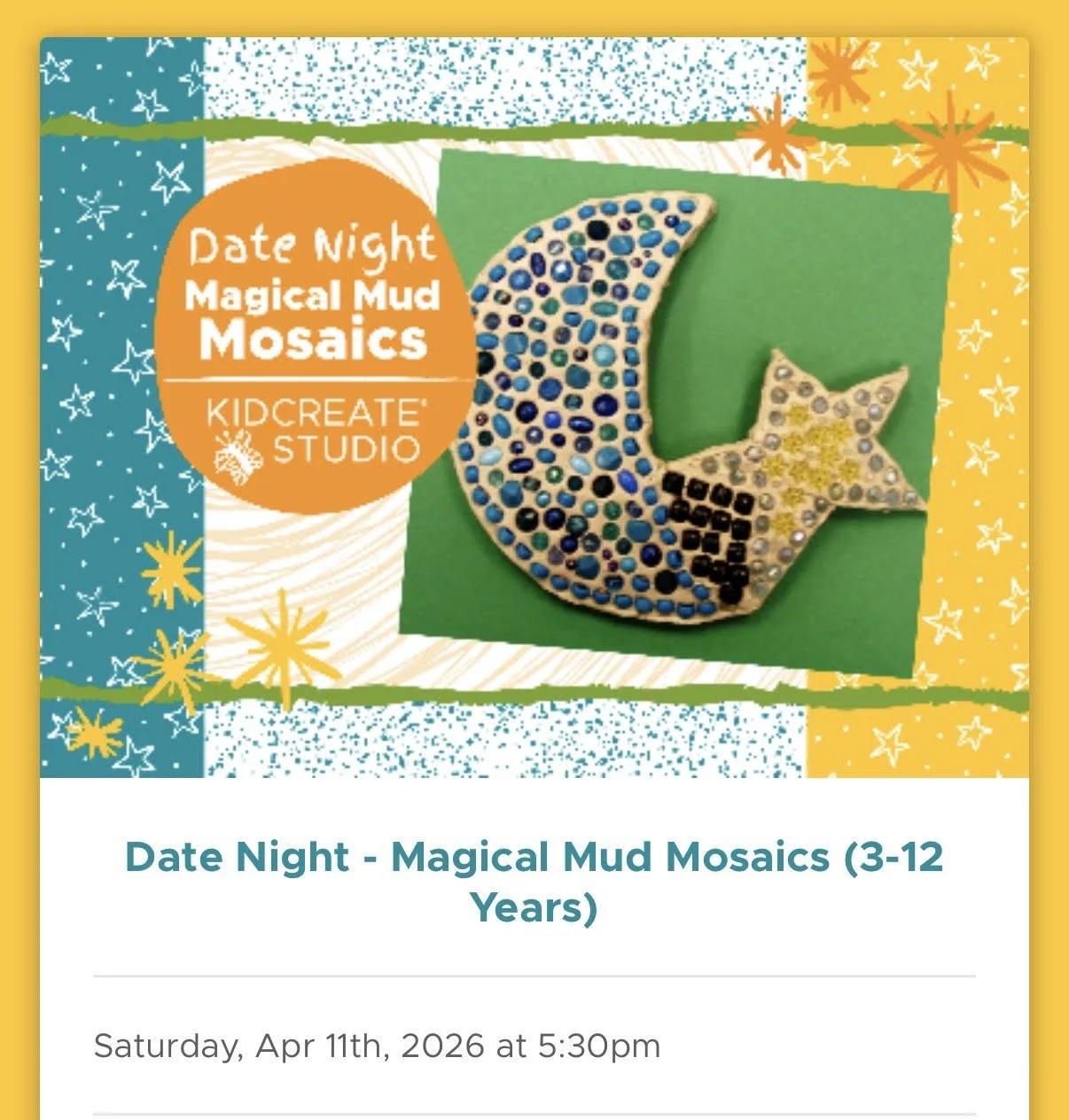 Date Night: Magical Mud Mosaics (Ages 3–12)