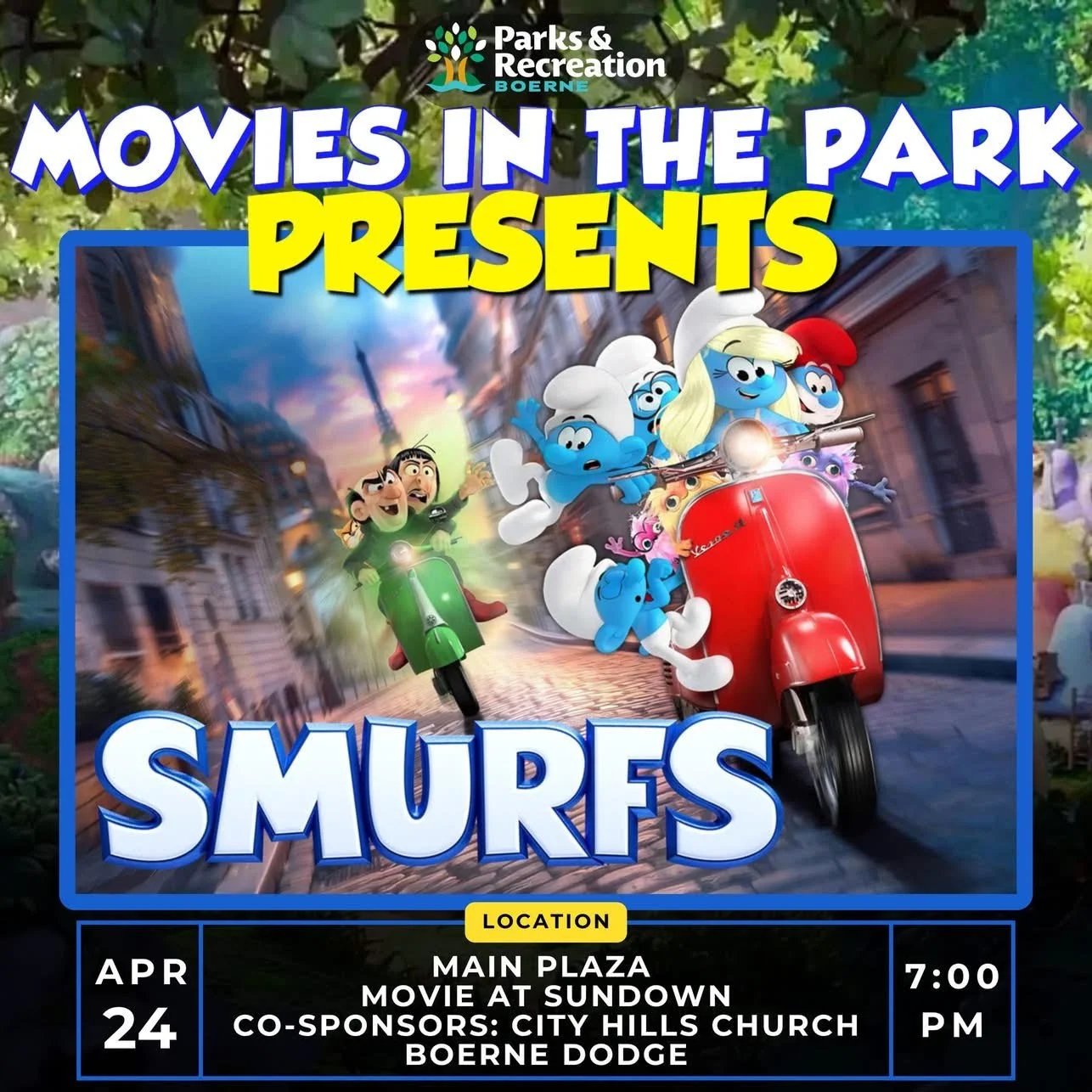 Movie in the Park: Smurfs