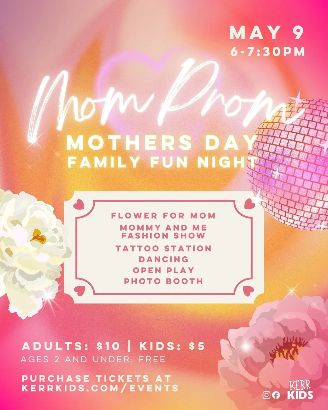 Mom Prom: Mother’s Day Family Fun Night