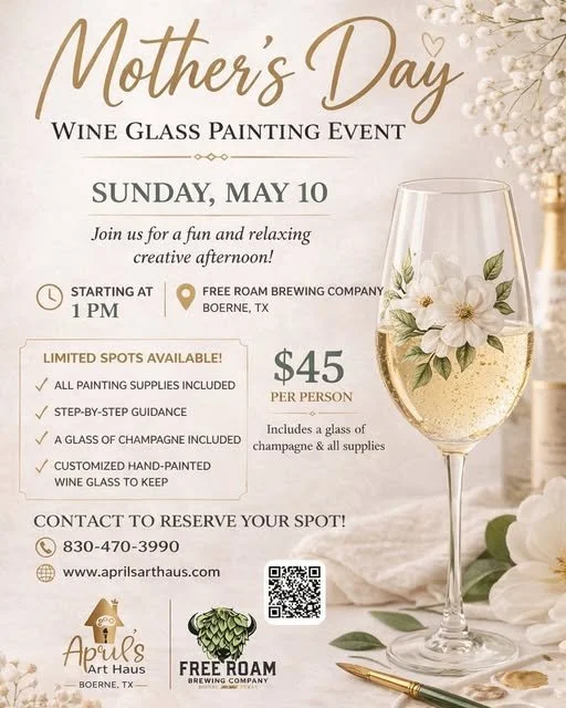 Mother’s Day Wine Glass Painting Event