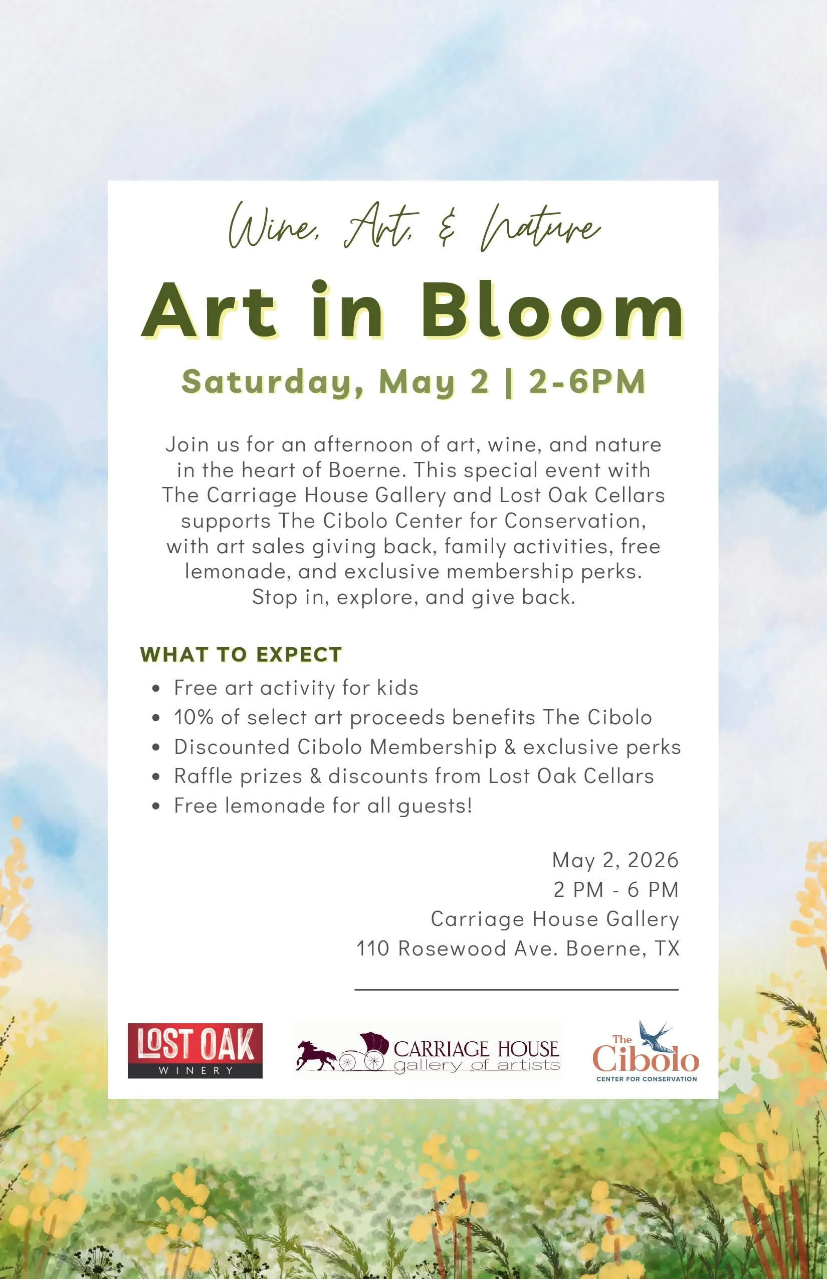 Art in Bloom – A Day for Art, Wine &amp; Nature