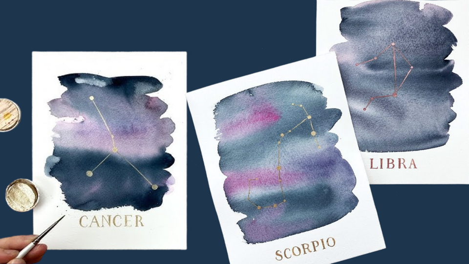 Celestial Watercolor: Paint Your Zodiac