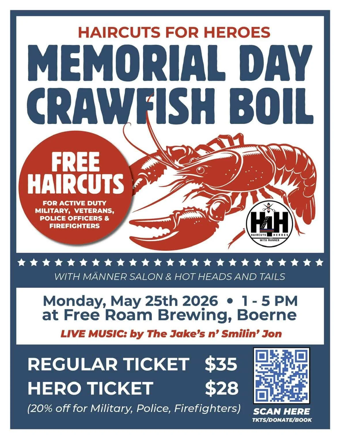 Haircuts for Heroes Crawfish Boil