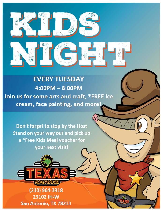 Texas Roadhouse Kids Night