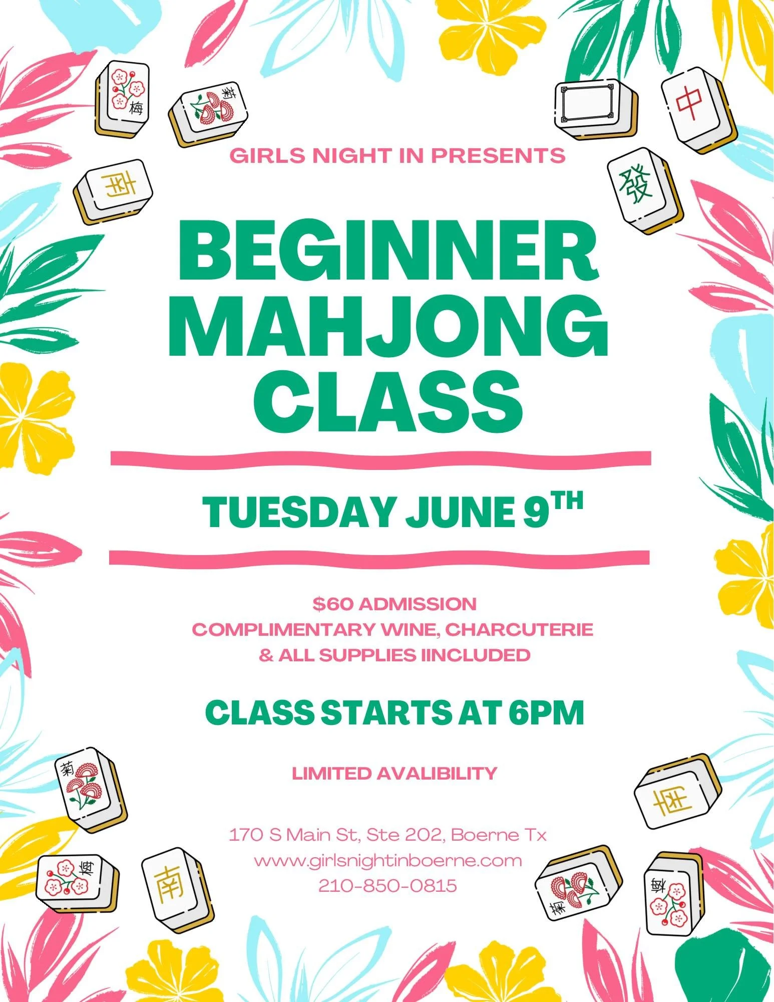 Beginner Mahjong Class at Girls Night In