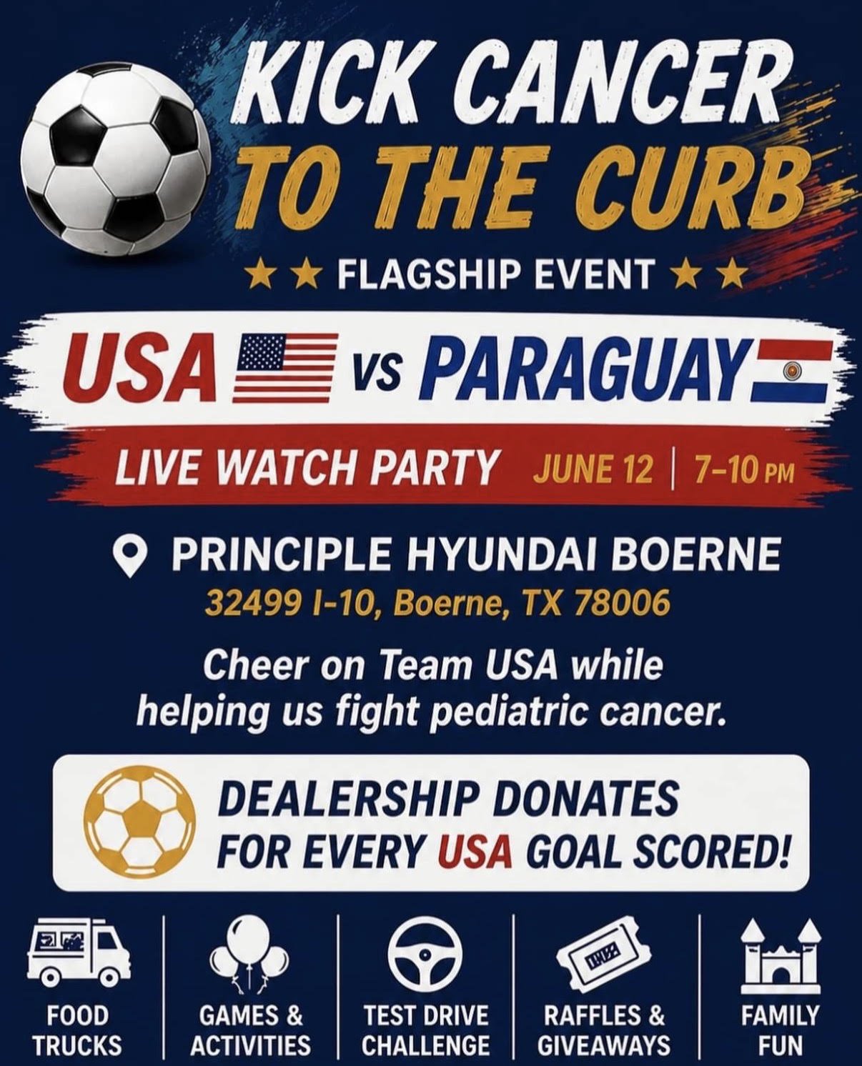 Kick Cancer to the Curb: USA vs. Paraguay Watch Party