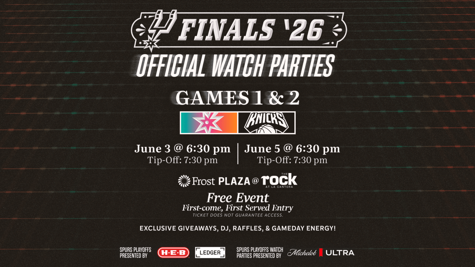 Spurs Finals '26 Watch Party – Game 2