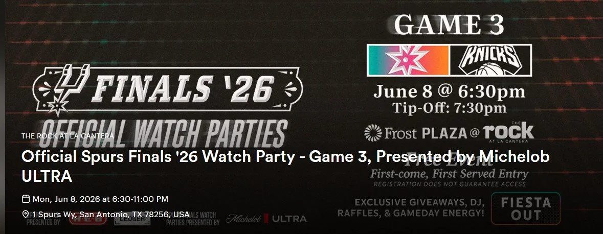 Spurs Finals '26 Watch Party – Game 3