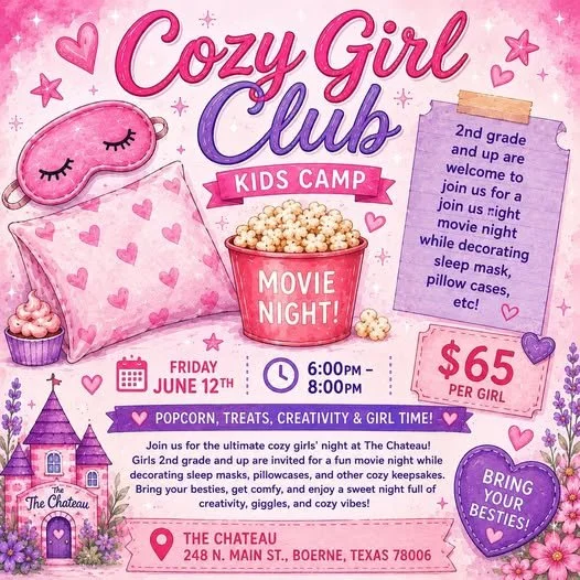 Cozy Girl Club Kids Camp: Movie Night