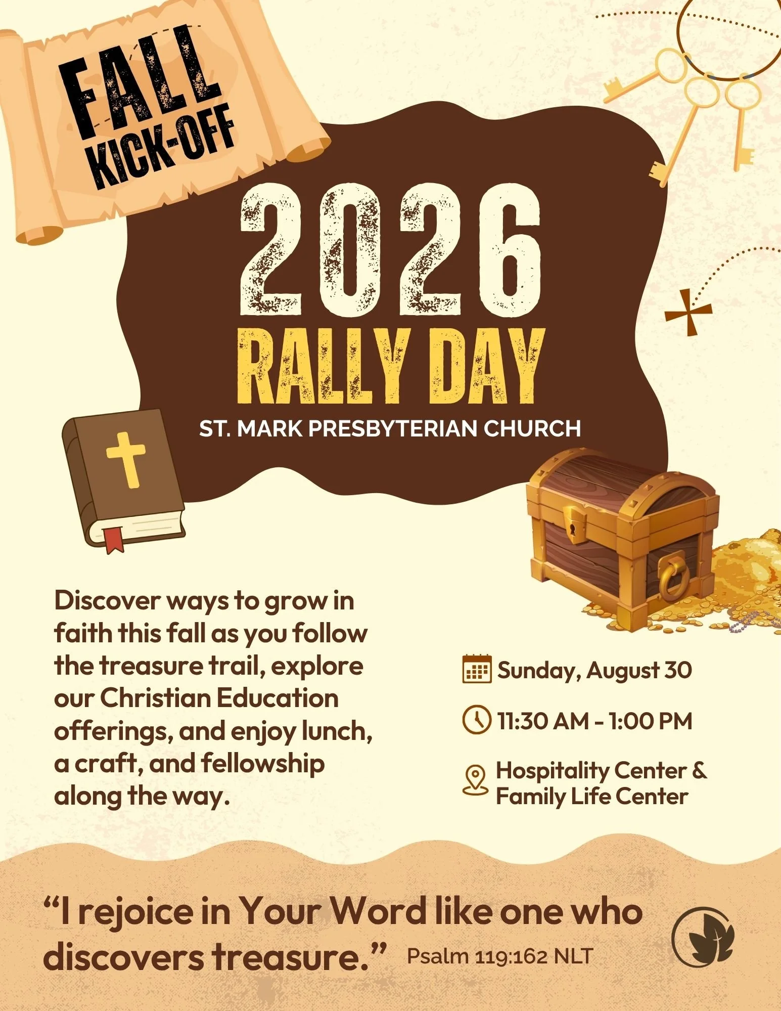 Rally Day: Discover the Treasure at St. Mark