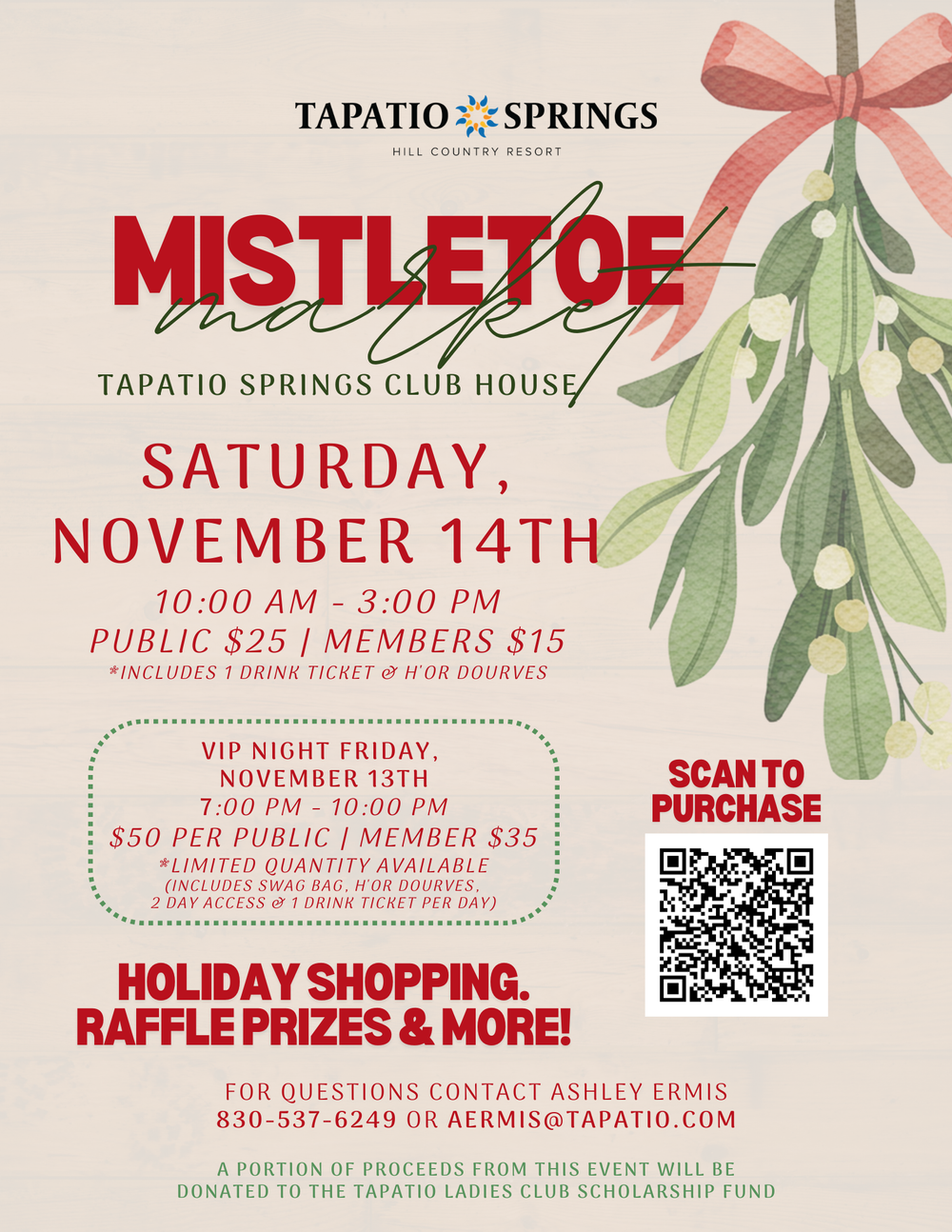 Event artwork for Mistletoe Market at Tapatio Springs
