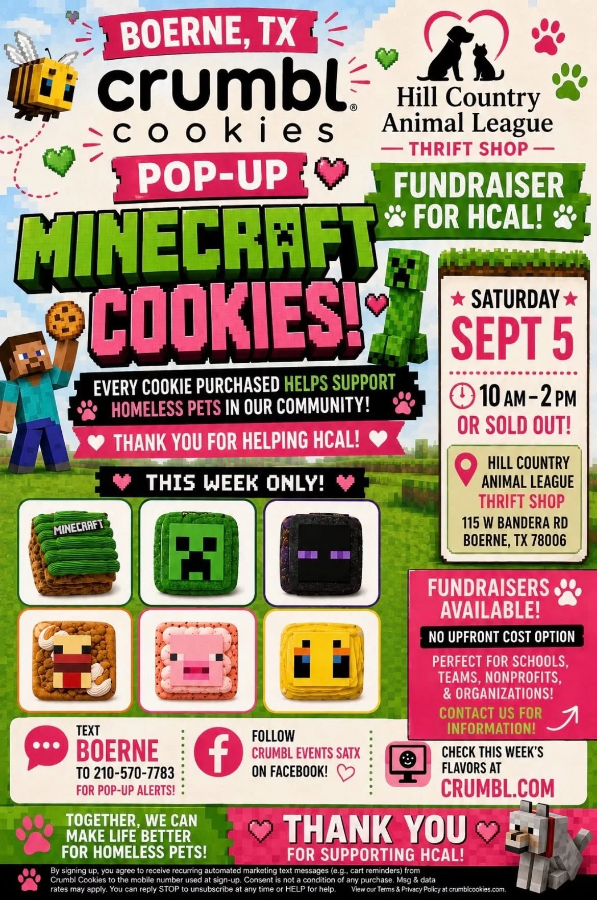 Crumbl Cookies Pop-Up Fundraiser 🍪🐾