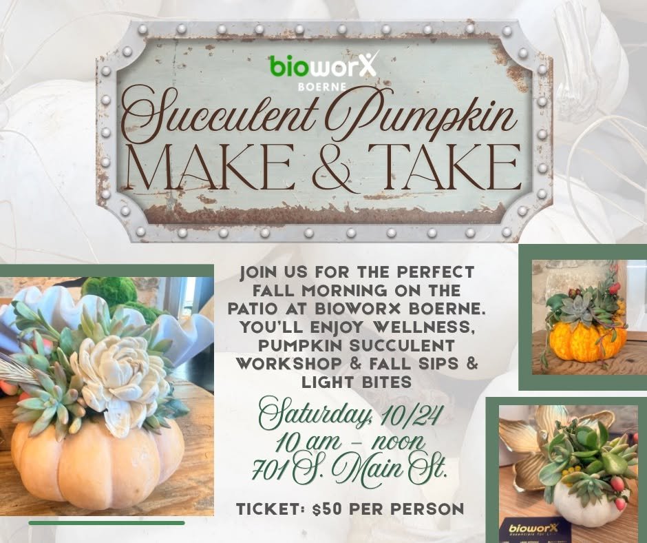 Succulent Pumpkin Make & Take at BioworX Boerne