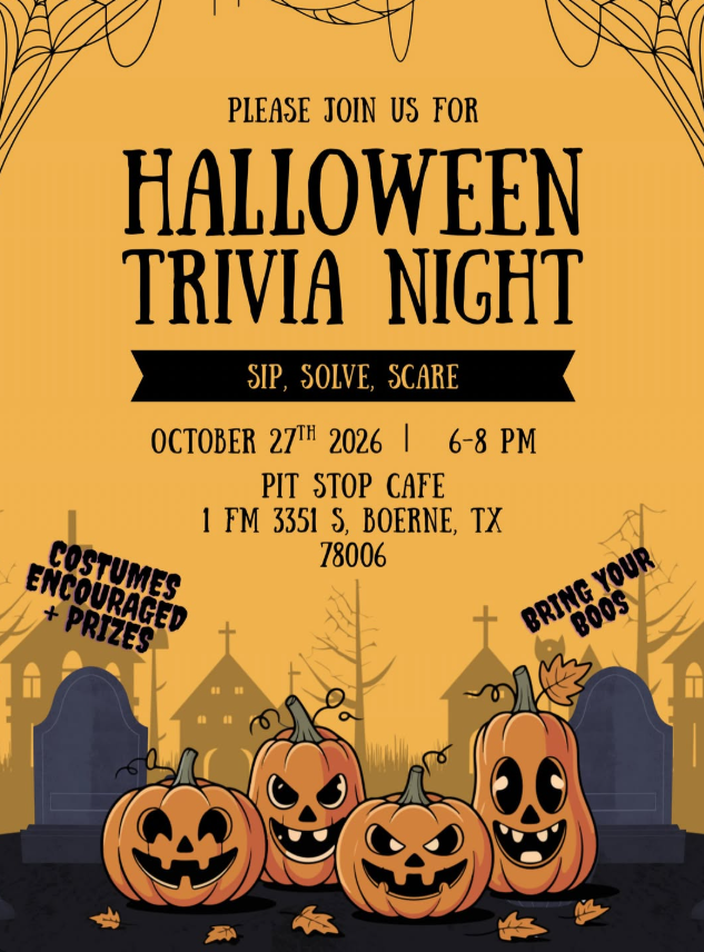 Halloween Trivia Night at Pit Stop Cafe
