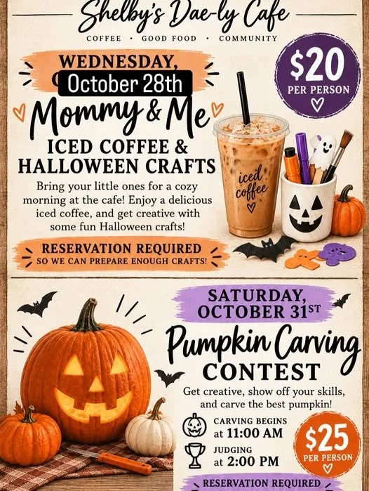 Pumpkin Carving Contest at Shelby's Dae-ly Cafe