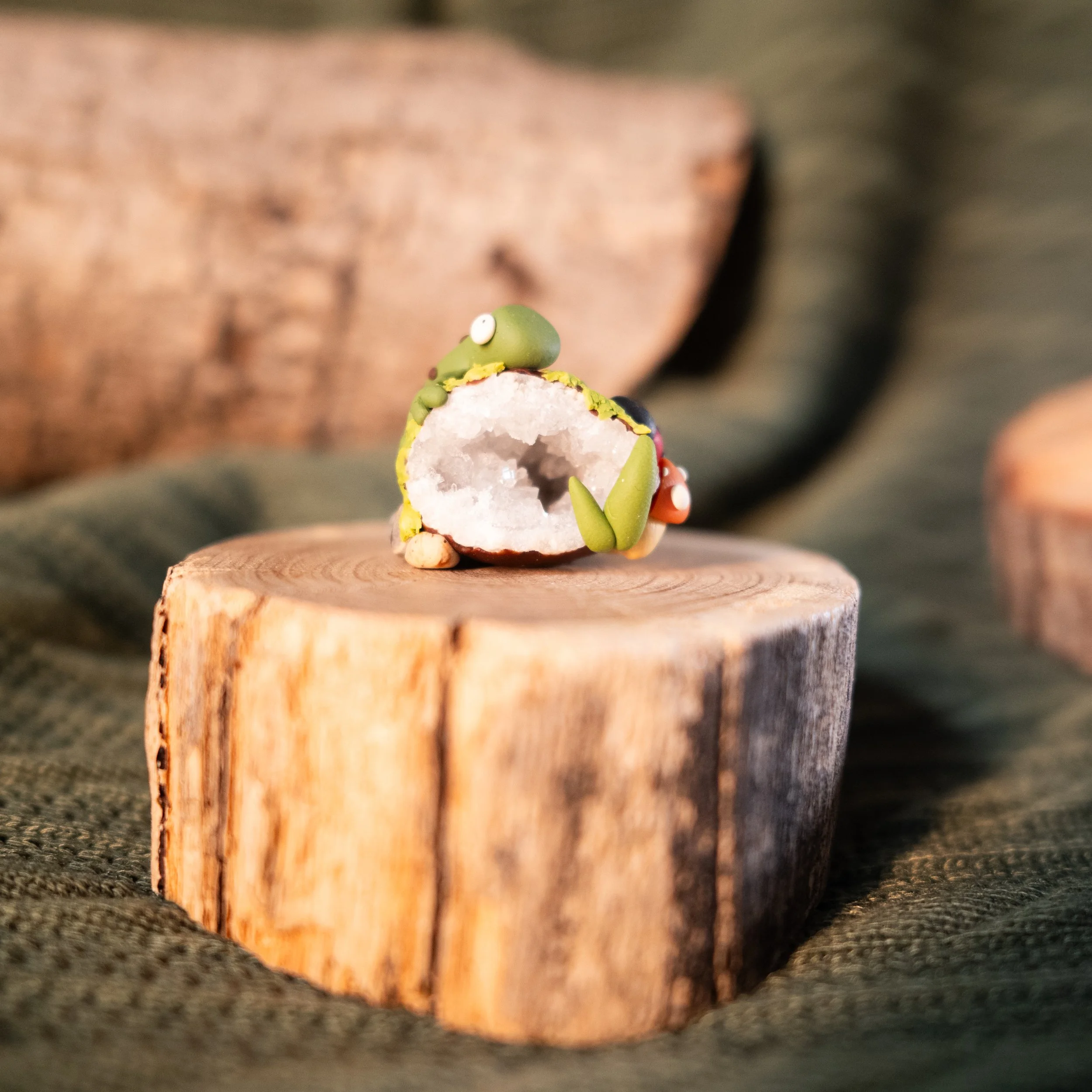 Geode Lizard Figurine