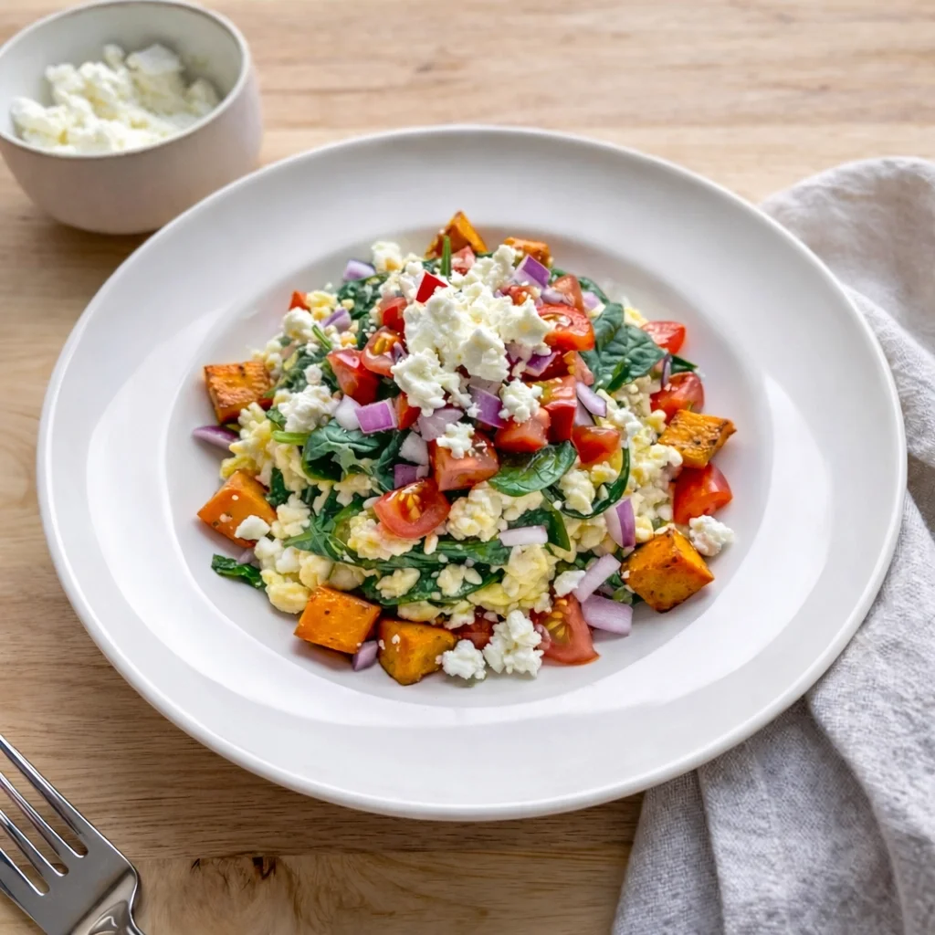 Veggie Egg Scramble with Sweet Potatoes