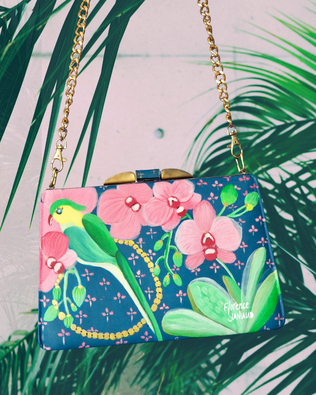 Sac vintage peint à la main