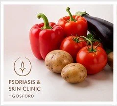 Nightshade vegetables including tomatoes, capsicum, eggplant and potatoes associated with a skin health article