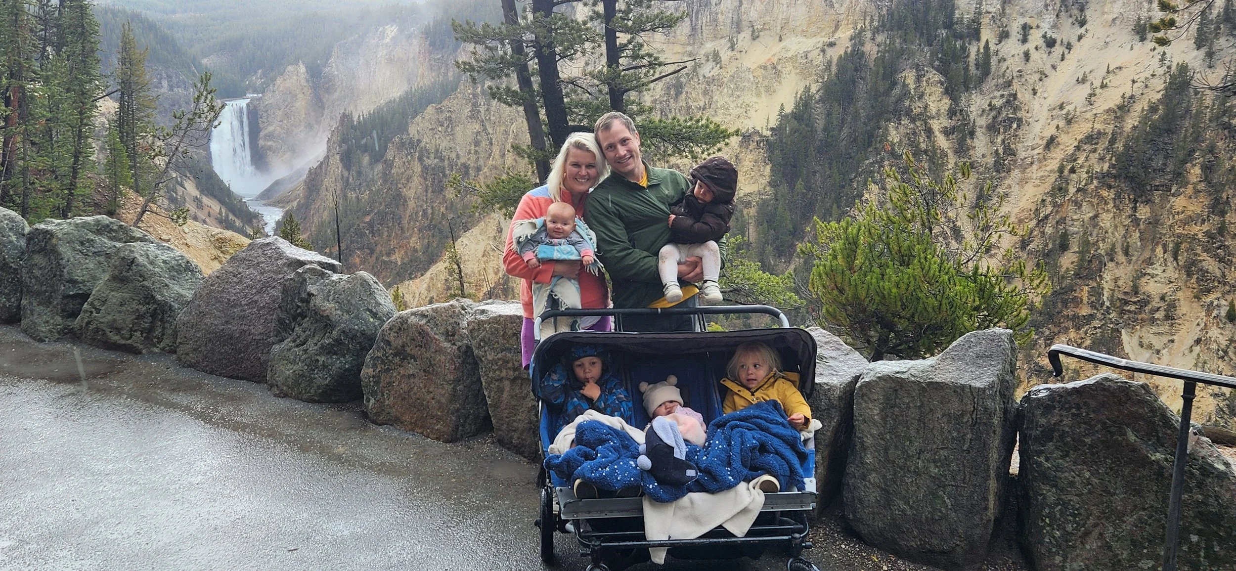 The Sherbon family on an actual ash scattering ceremony trip