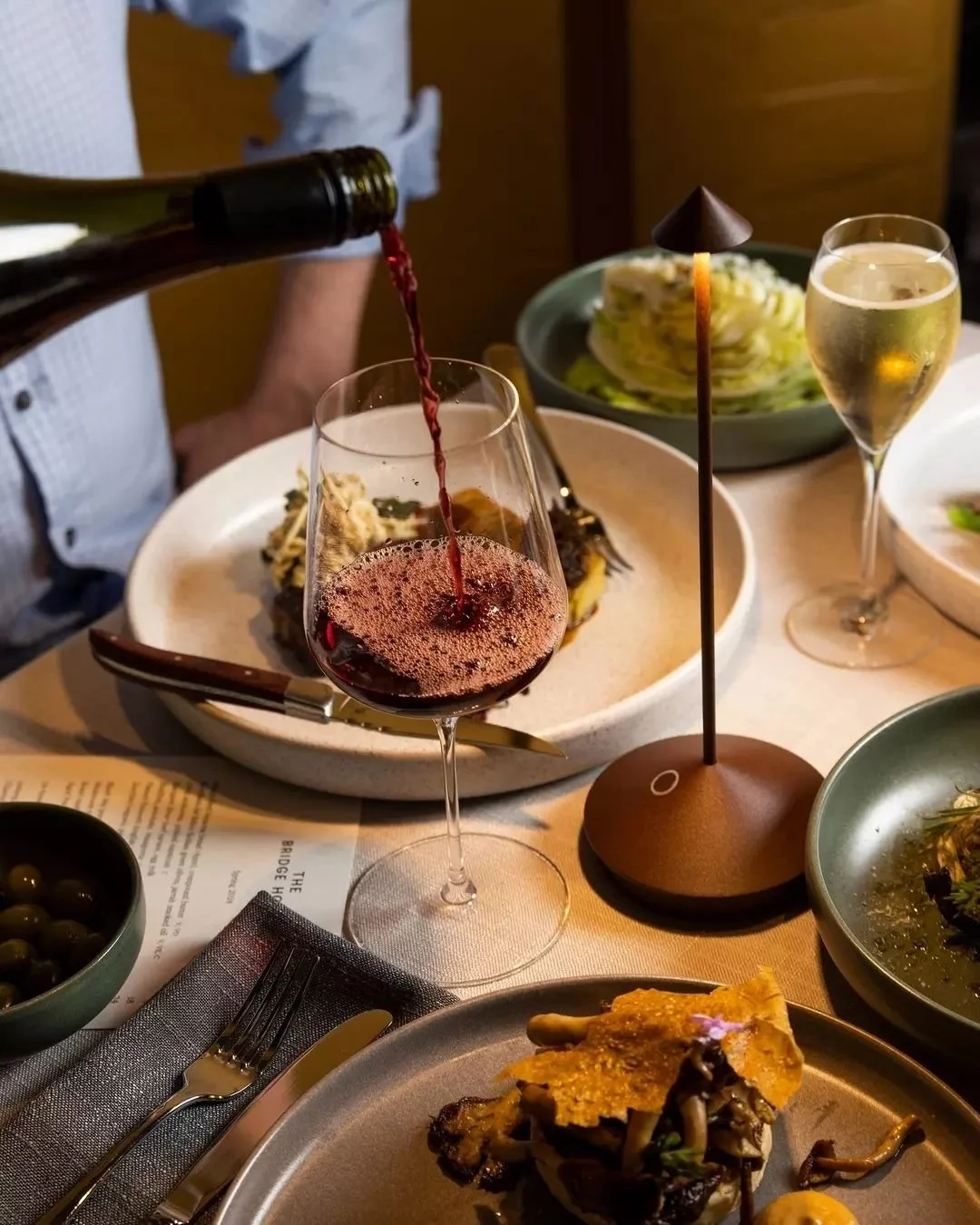 Start with small plates, settle in for the main event and have our team recommend a wine or two. 

Leave the ordering to us with our "Feed me Chef!" menu. Available for tables of 2+. It's the best way to get to know TBH&nbsp;🍴