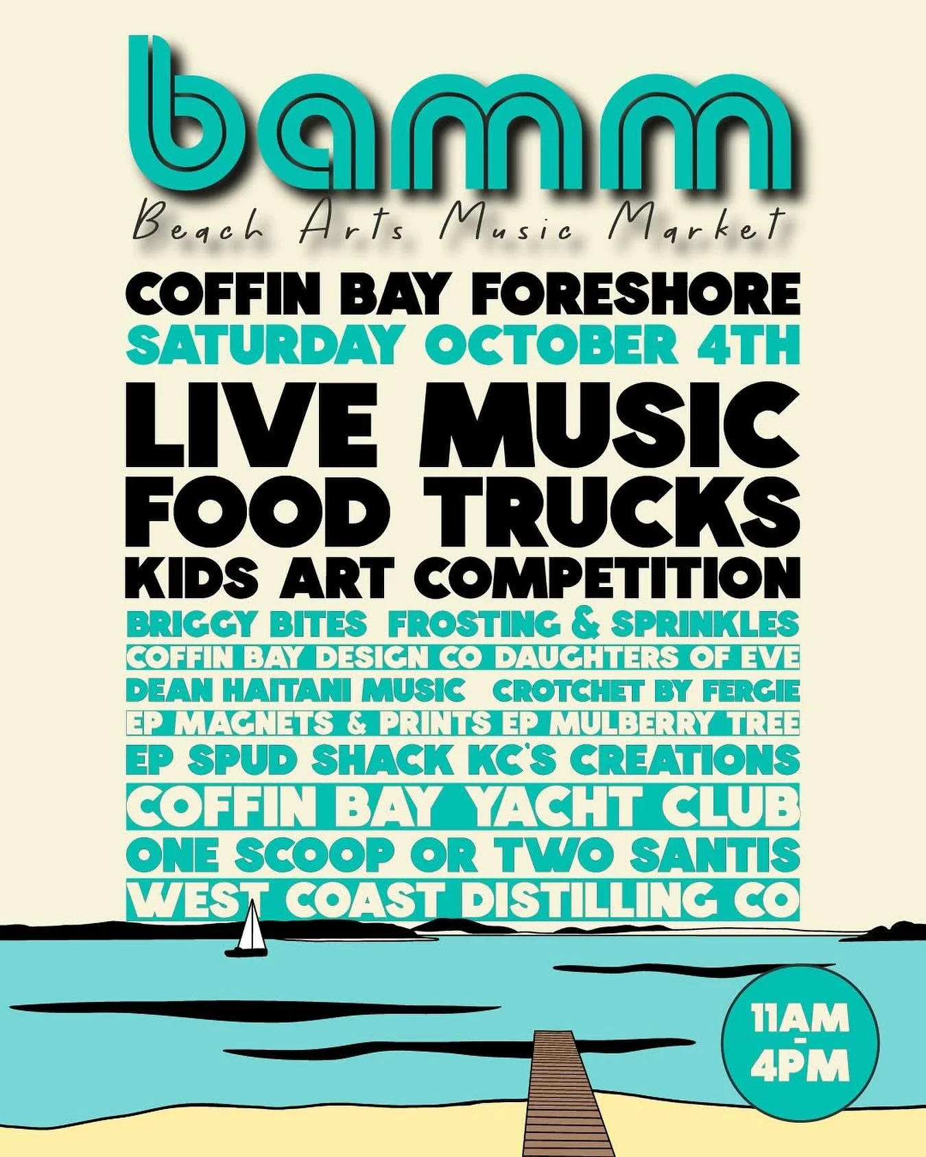 It&rsquo;s always a good vibe at BAMM, and this one looks even vibier! 

Delectable food from:
@coffinbayyachtclub @santisportlincoln @westcoastdistillingco and @epspudshack
Delicious and refreshing beverages from:
@coffinbayyachtclub and @westcoastd