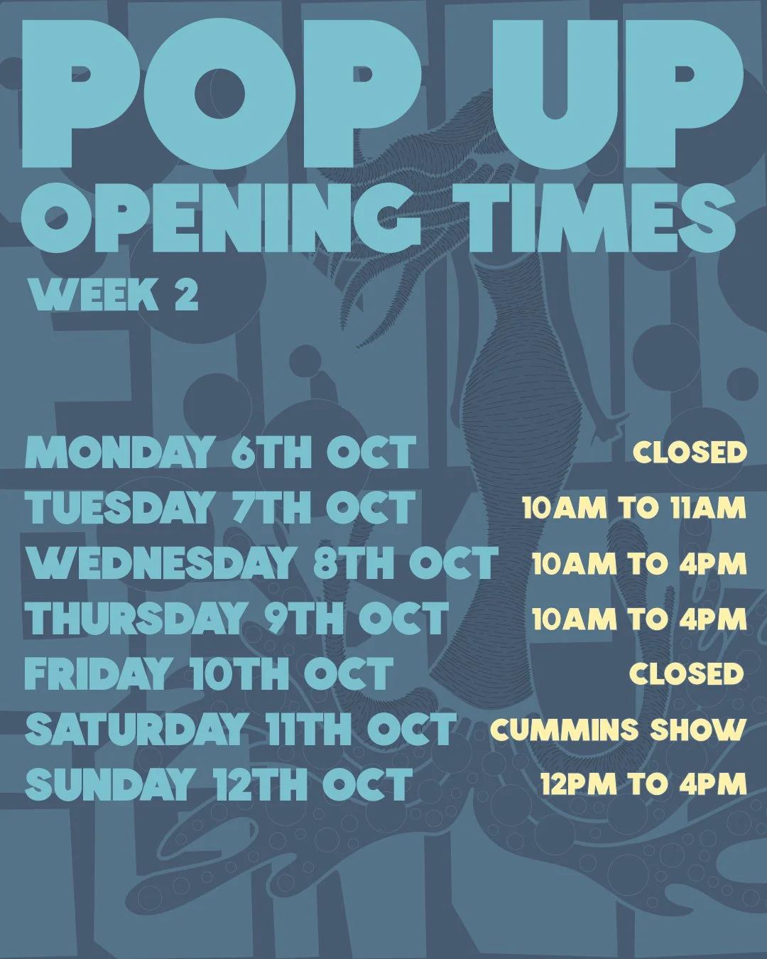 Where and when you'll find us this final week of school holidays. 

Remember we are currently running a giveaway to win a FREE term of swimming lessons OR a block of Aquafit. All you have to do to go in the running is make ANY purchase in the pop-up 