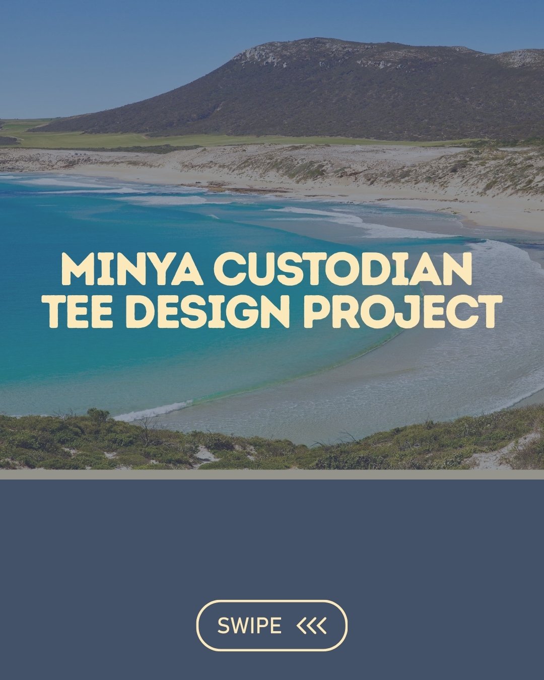 Each year, as part of their Minya Custodian program, the Lake Wangary School works closely with Lower Eyre Coast Care to protect and regenerate Greenly Beach. As part of this, students designed a tee to help remind people how to camp and visit the be