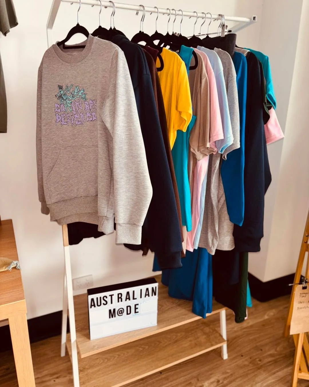 Open today until 2pm. Locally made Macrame, Candles, Pottery, jewellery, herbal medicine and toys. Locally designed and printed clothing, plus hats, stickers and patches. New range of Australian made clothing, plus loads of 100% organic cotton items 