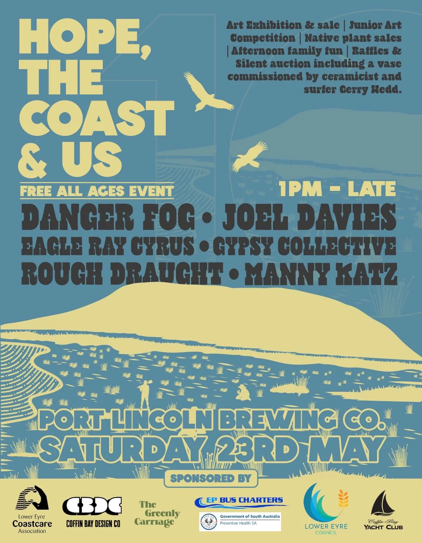 Don&rsquo;t miss out on this one. Celebrating 10 years of amazing work out into the Greenly Planting Day by @lepcoastcare 
Lots of talented musos, young and old artists, fun activities for the kids and of course some good beer from @portlincolnbrewin
