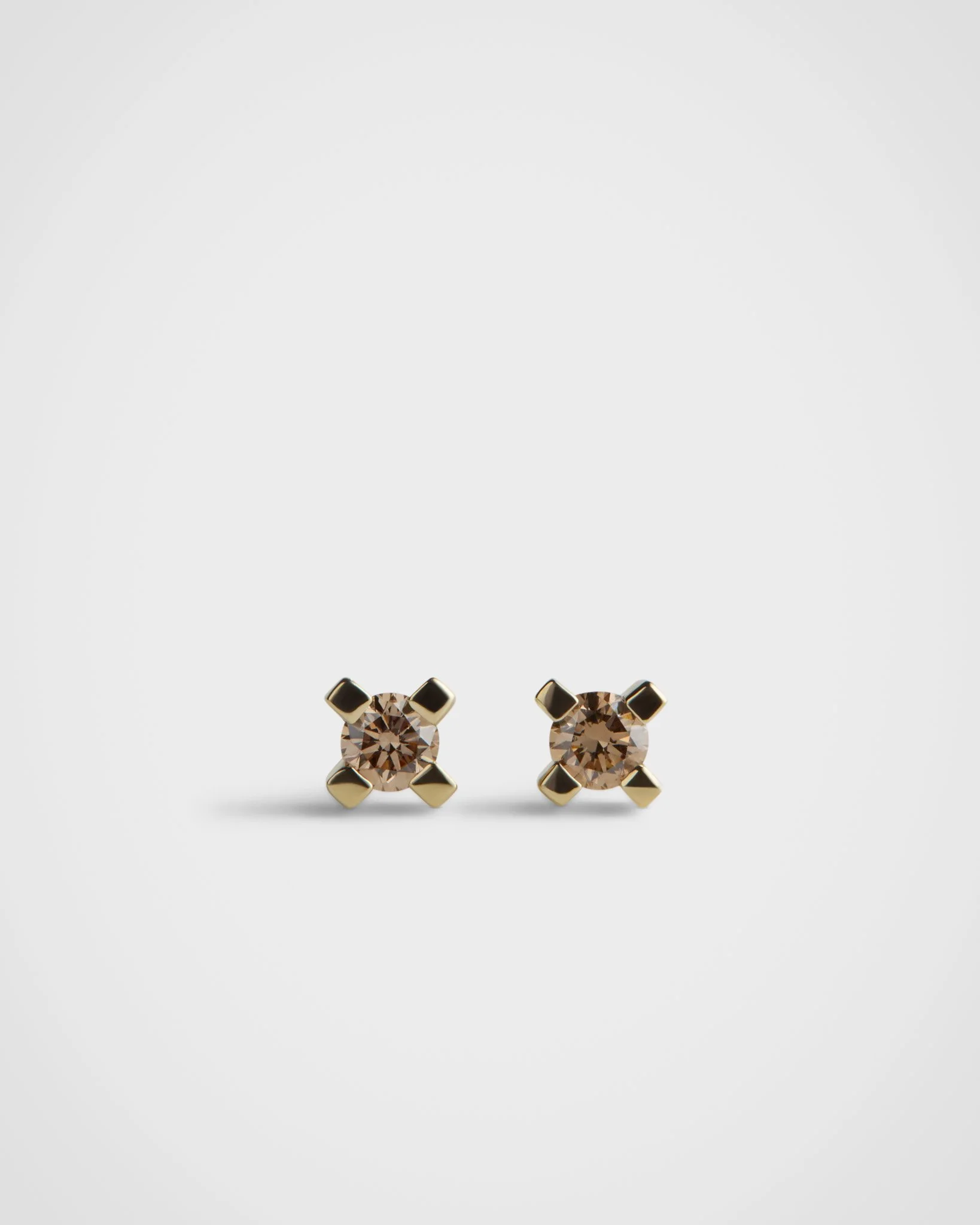 AUDREY STUDS - COGNAC DIAMONDS