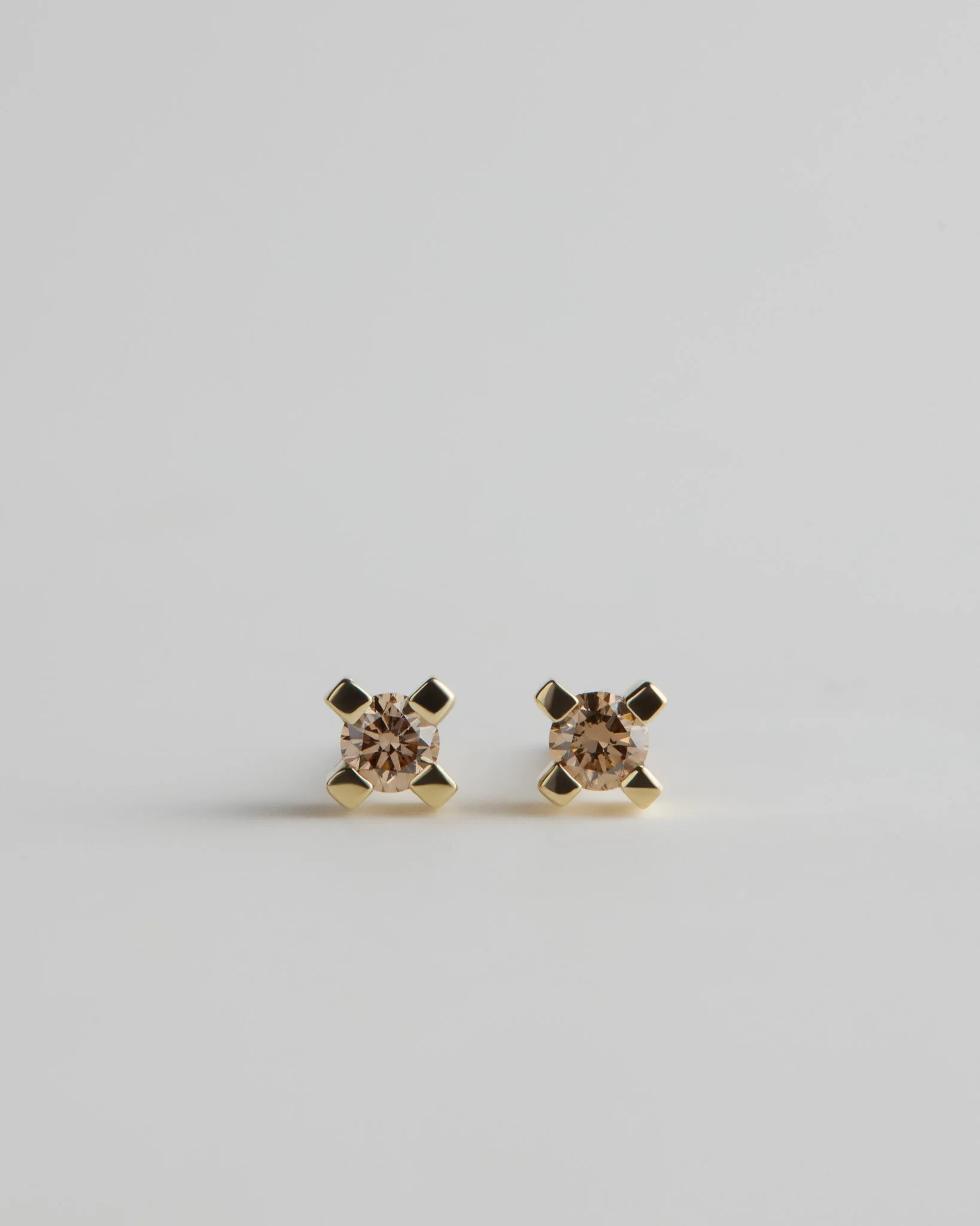 AUDREY STUDS - COGNAC DIAMONDS