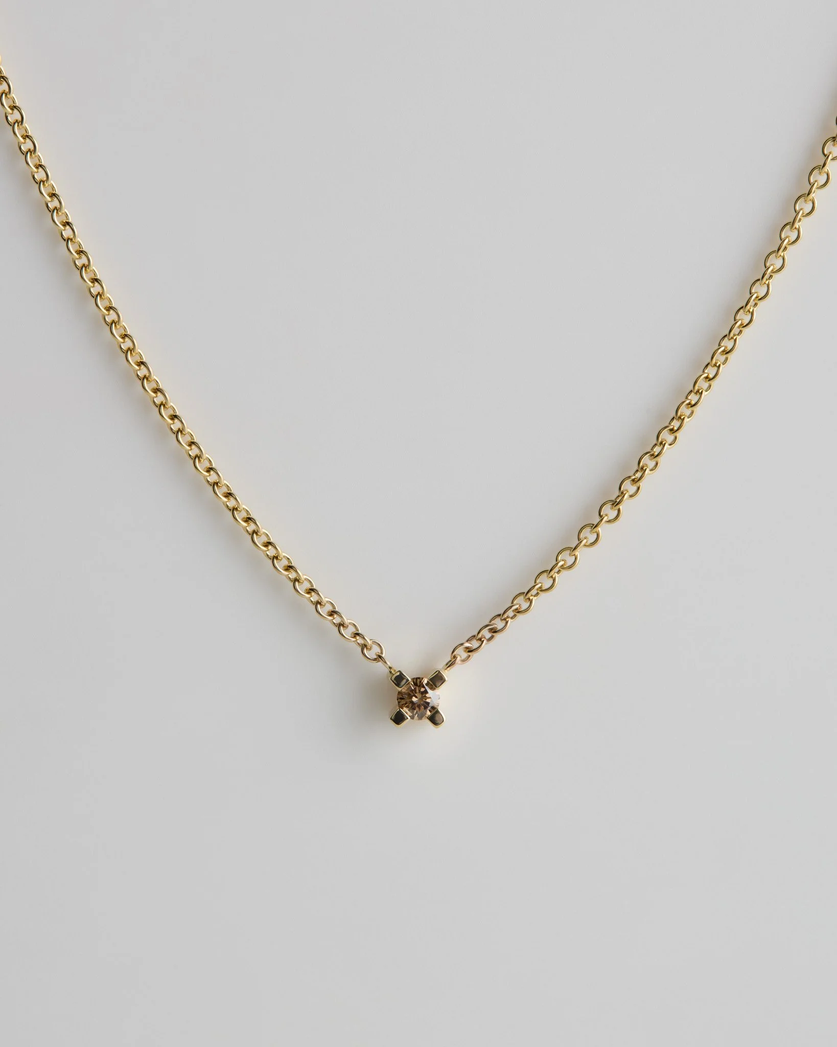 AUDREY NECKLACE - COGNAC DIAMOND