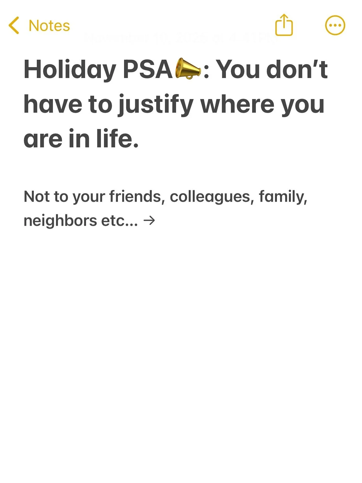 The holidays are accompanied by reunions, small talk, catch-ups&hellip; and sometimes&hellip; judgment. 🙃

Whether it&rsquo;s answering the &ldquo;What do you do?&rdquo; question, the &ldquo;Are you dating?&rdquo; question, or (if you&rsquo;re an ac