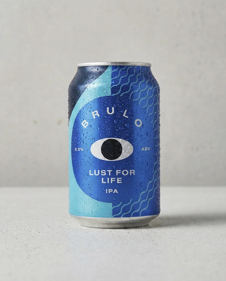 Brulo Lust for Life alcohol-free IPA - Scottish 0.0% craft beer with mango, peach, and pine